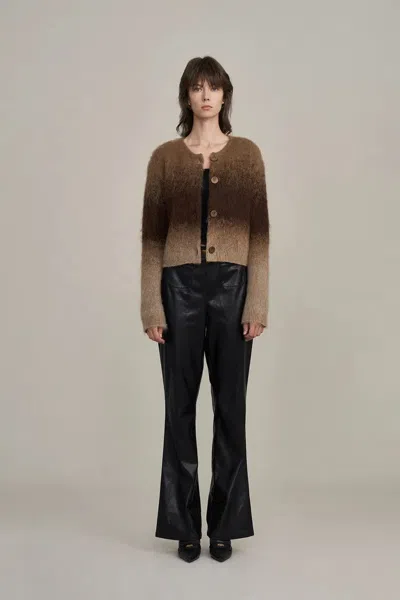 Fabrique Ivy Ombré Cardigan In Kid Mohair Wool Knit