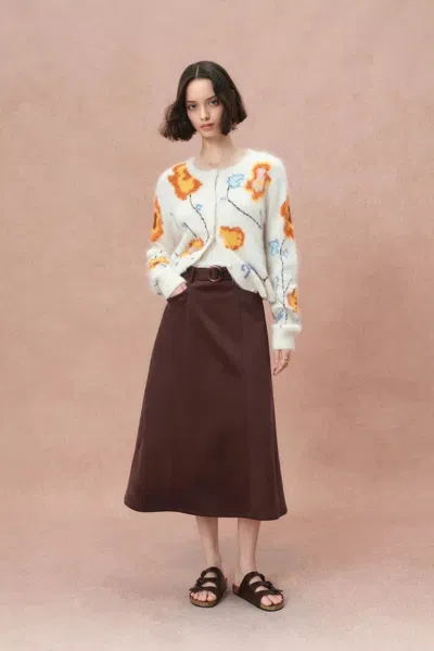 Fabrique Kambi Knit Cardigan In Alpaca Merino Knit In Multi