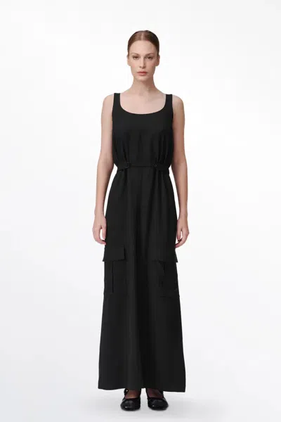 Fabrique Karida Cargo Tank Dress In Black