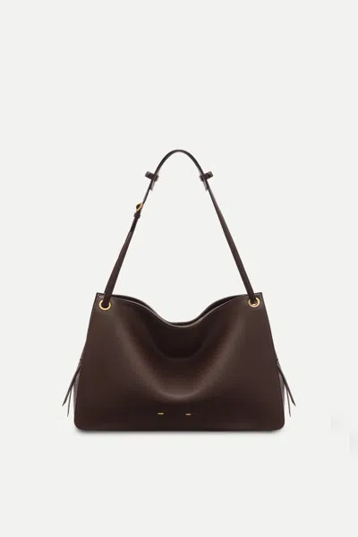 Fabrique La Scala Large Bag In Nappa Leather In Earth Tone