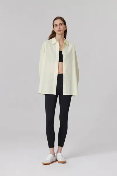 Fabrique Linda Sun Protective Shirt In Upf50+ Cotton Blend In Yellow