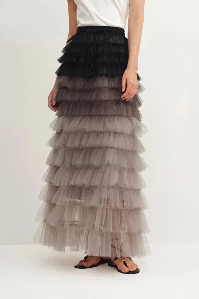 Fabrique Lorelei Lace Mesh Tulle Skirt In Gradient Tulle In Multi