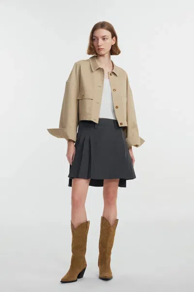 Fabrique Louise Handcrafted Jacket In Cotton Blend In Neutral