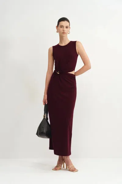 Fabrique Maja Knotted Sleeveless Dress In Tencel Merino Knit