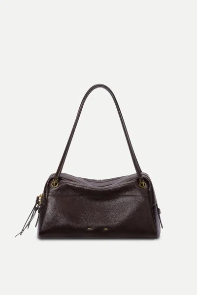 Fabrique Marais Soft Boston Medium Bag In Waxed Leather In Earth Tone