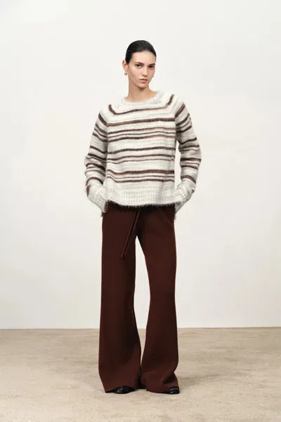 Fabrique Mignon Striped Sweater In Alpaca Blend Knit In Multi