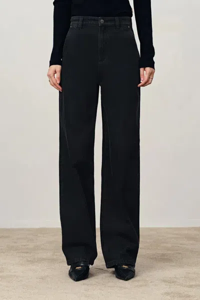 Fabrique Mola Scimitar Jeans In Stretchy Denim In Black