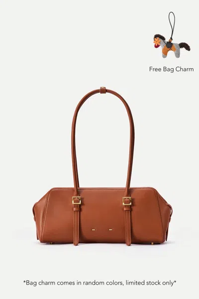 Fabrique Monti East West Shoulder Bag In Top-grain Nappa Leather
