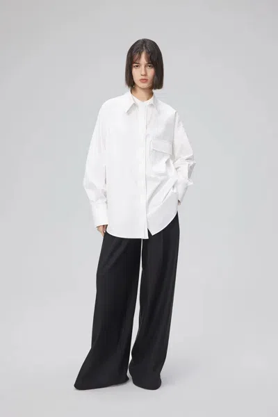 Fabrique Parker Convertible Shirt In Cotton In White
