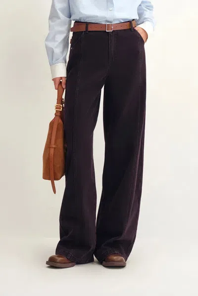 Fabrique Paz Reddish Black Baggy Washed Jeans In Cotton Denim