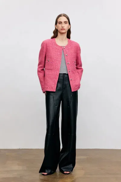 Fabrique Pissaro Barbie Pink Jacket In Tweed