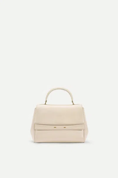 Fabrique Rialto Small Handbag In Top-grain Cowhide Leather In Neutral