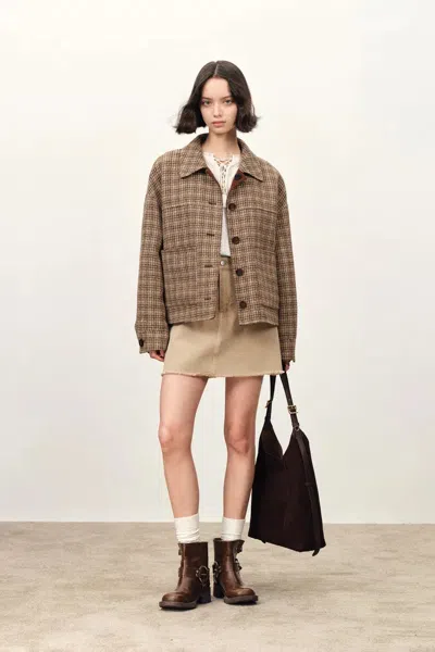 Fabrique Rowan Two Tone Reversible Jacket In  Double Face Merino Wool In Multi