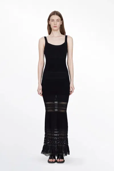 Fabrique Sacha Bodycon Sundress In Cotton Blend In Black