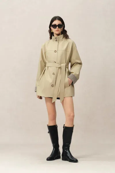 Fabrique Sita Water And Dirt Resistant Trench Coat In Triple-protection Cotton