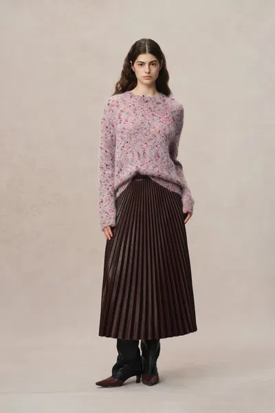 Fabrique Snaiki Zodiac Jacquard Sweater In Wool Mohair Pom Pom Knit In Multi