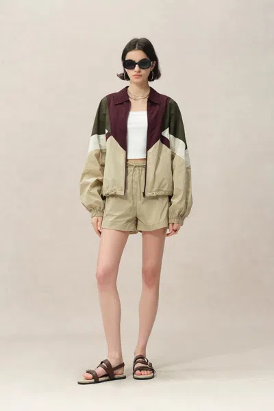 Fabrique Trea Tracksuit Jacket And Track Shorts Set In Water Resistant Nylon