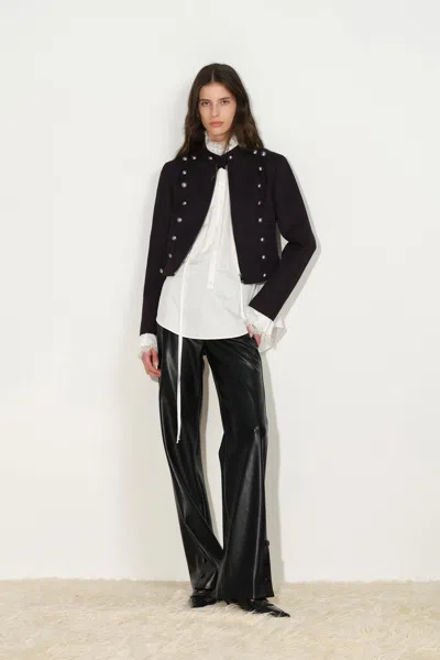 Fabrique Valkyrie Fitted Napoleon Jacket In Wool Blend In Earth Tone