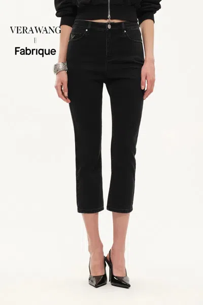 Fabrique Vanguard Capri Jeans In Microelastic Denim In Black