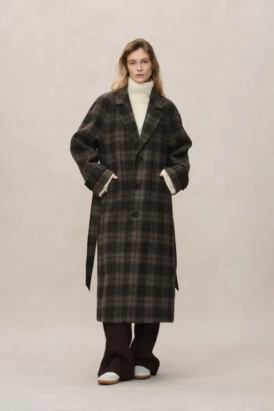 Fabrique Virginia Plaid Overcoat In Wool