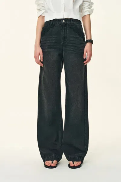 Fabrique Vivian Jeans In Special Cotton Denim Wash In Black
