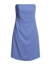 Fabrizia Dea Woman Mini Dress Light Blue Size 12 Polyester In Blue
