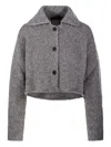 Fabrizio Del Carlo Button-fastening Cardigan In Gray