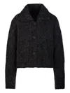 Fabrizio Del Carlo Button-front Collared Cardigan In Black