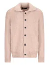 Fabrizio Del Carlo Buttoned Collar Cardigan In Neutral