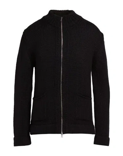 Fabrizio Del Carlo Man Cardigan Black Size Xl Merino Wool, Polyamide