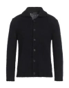 Fabrizio Del Carlo Man Cardigan Black Size Xl Merino Wool, Polyamide, Alpaca Wool, Elastane In Black