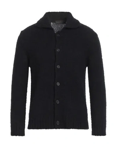 Fabrizio Del Carlo Man Cardigan Black Size Xl Merino Wool, Polyamide, Alpaca Wool, Elastane