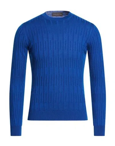 Fabrizio Del Carlo Man Sweater Blue Size Xl Merino Wool