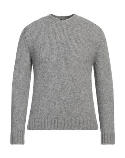 Fabrizio Del Carlo Man Sweater Light Grey Size M Merino Wool, Polyamide, Alpaca Wool, Elastane