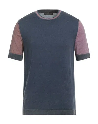 Fabrizio Del Carlo Man Sweater Slate Blue Size Xl Cotton