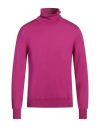 Fabrizio Del Carlo Man Turtleneck Fuchsia Size M Merino Wool