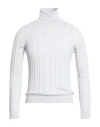 Fabrizio Del Carlo Man Turtleneck Light Grey Size L Merino Wool In Gray