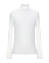 Fabrizio Del Carlo Man Turtleneck Ivory Size L Merino Wool In White