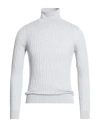 Fabrizio Del Carlo Man Turtleneck Light Grey Size L Merino Wool In Blue
