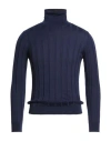Fabrizio Del Carlo Man Turtleneck Midnight Blue Size Xl Merino Wool