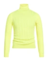 Fabrizio Del Carlo Man Turtleneck Yellow Size Xl Merino Wool In Green