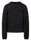 Fabrizio Del Carlo Speckled-effect Wool Sweater In Black