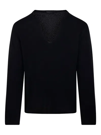 Fabrizio Del Carlo V-neck Sweater In Black