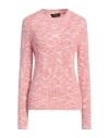 Fabrizio Del Carlo Woman Sweater Pink Size L Merino Wool, Polyamide, Alpaca Wool, Elastane In Pink