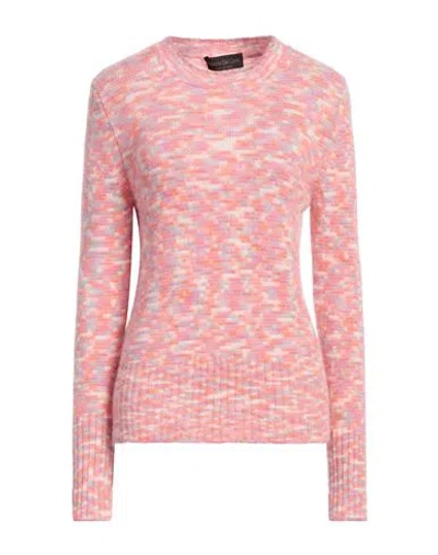 Fabrizio Del Carlo Woman Sweater Pink Size L Merino Wool, Polyamide, Alpaca Wool, Elastane