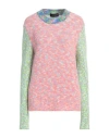 Fabrizio Del Carlo Woman Sweater Pink Size S Merino Wool, Polyamide, Cashmere, Elastane In Pink