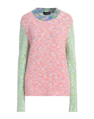 Fabrizio Del Carlo Woman Sweater Pink Size S Merino Wool, Polyamide, Cashmere, Elastane