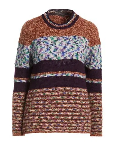 Fabrizio Del Carlo Woman Sweater Tan Size M Merino Wool, Polyamide, Mohair Wool, Alpaca Wool, Cotton In Brown
