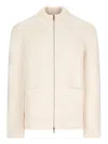 Fabrizio Del Carlo Zip-front Patch-pocket Cardigan In White