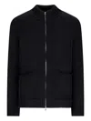 Fabrizio Del Carlo Zip-front Wool Cardigan In Black